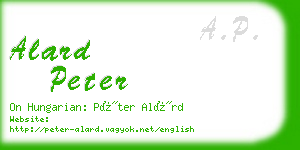alard peter business card